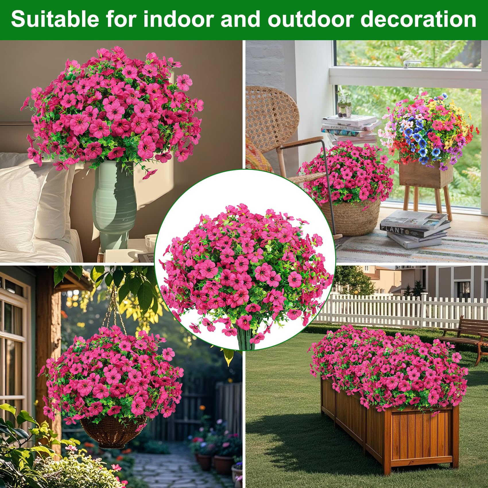 Ouddy Decor UV resistant artificial flowers withstand outdoor weather