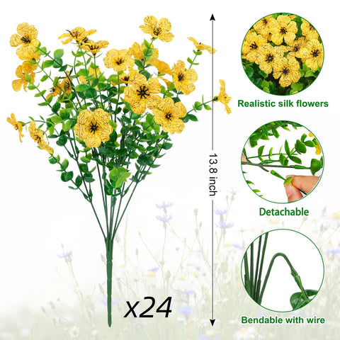 Ouddy Decor vivid-yellow-flowers-outdoor-02 adds bright porch decor.