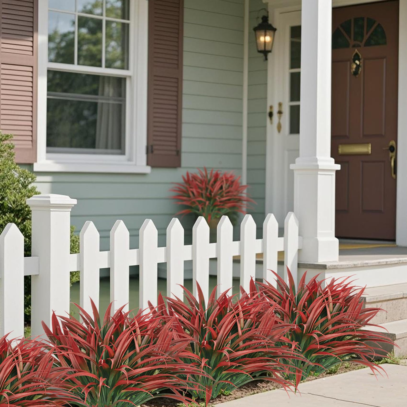 Ouddy Decor weatherproof plastic stems resist weather while keeping spaces lively.