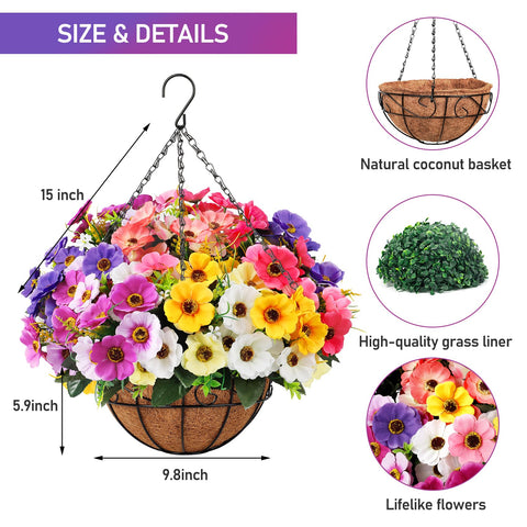 Ouddy Decor coconut lined basket detail shows natural texture and durable build