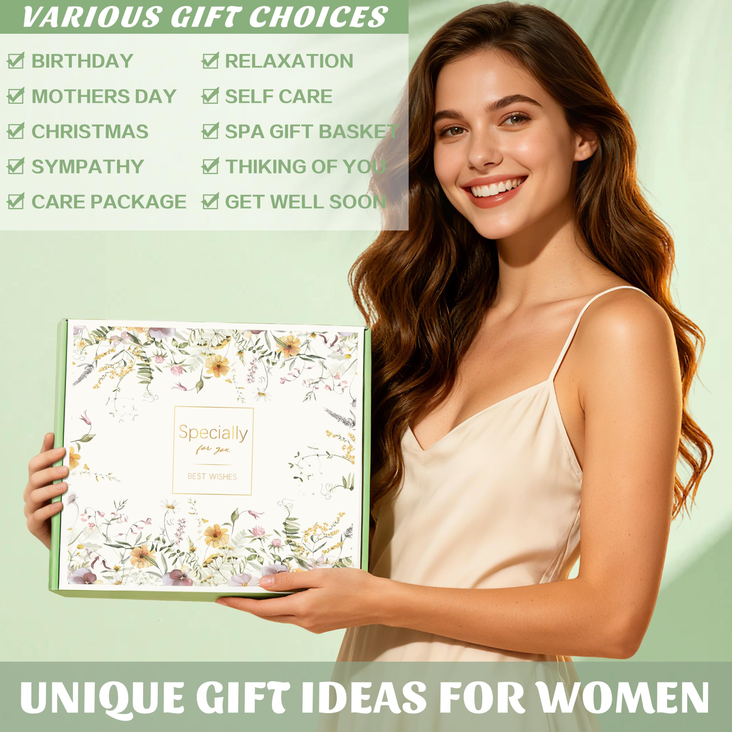 Oufrenn dried flowers gift card and elegant gift box for gifting presentation.