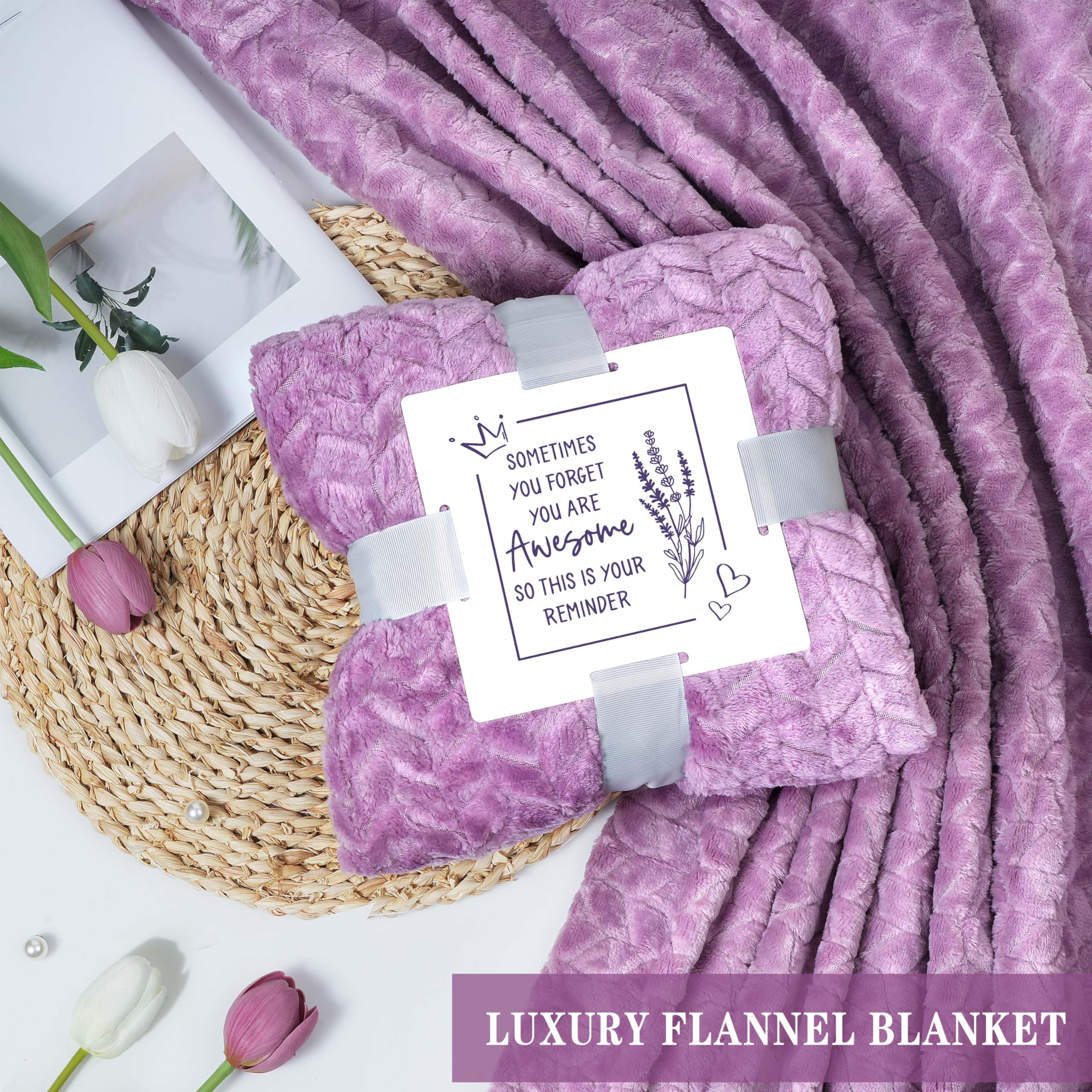 Oufrenn plush throw blanket provides soft warmth and comfort