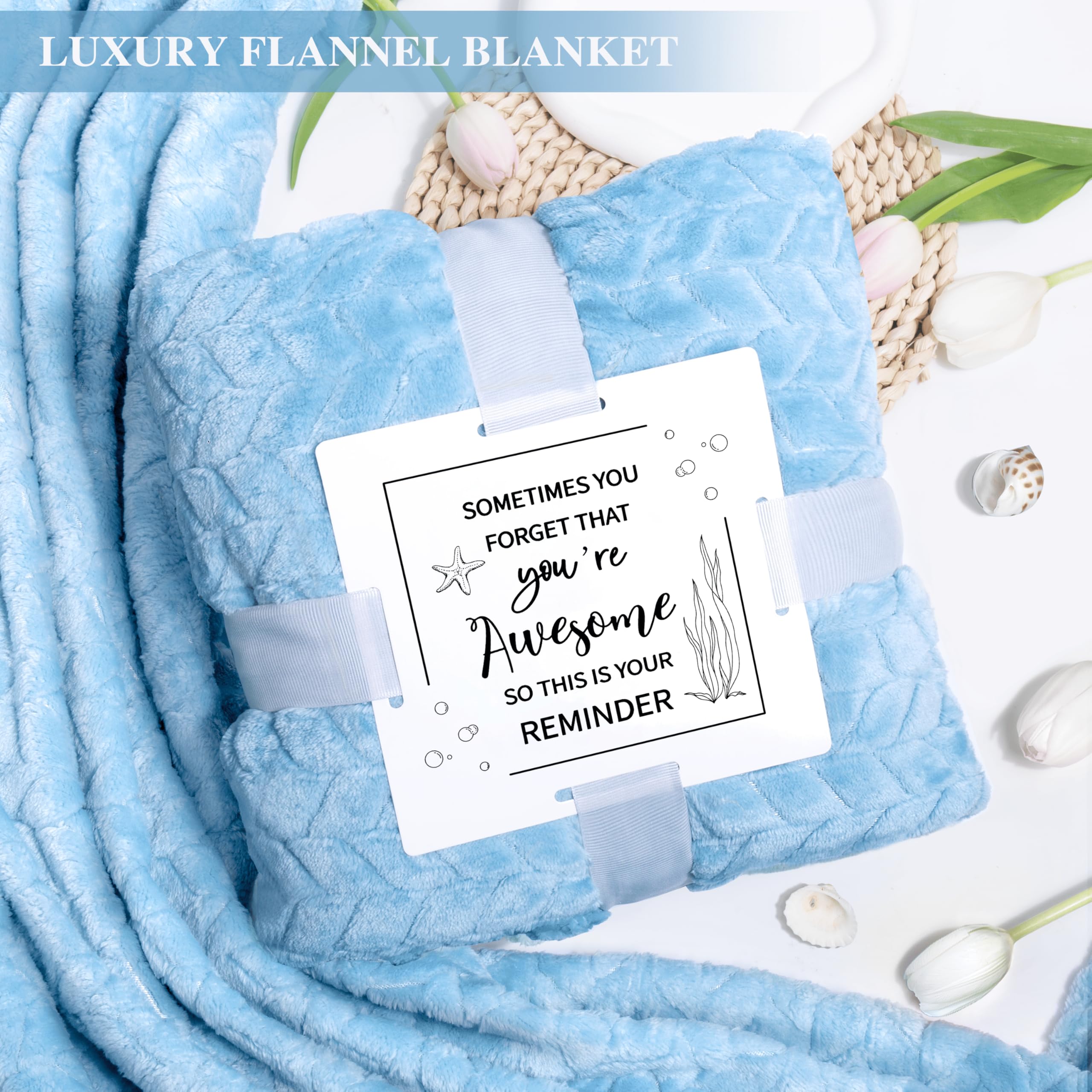 Oufrenn luxury plush throw blanket creates a warm cozy moment
