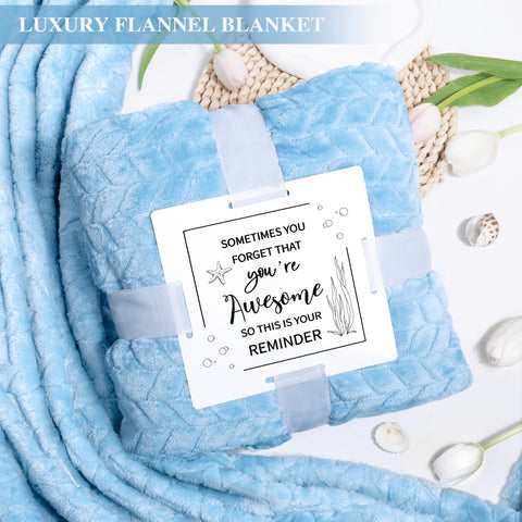 Oufrenn luxury plush throw blanket creates a warm cozy moment