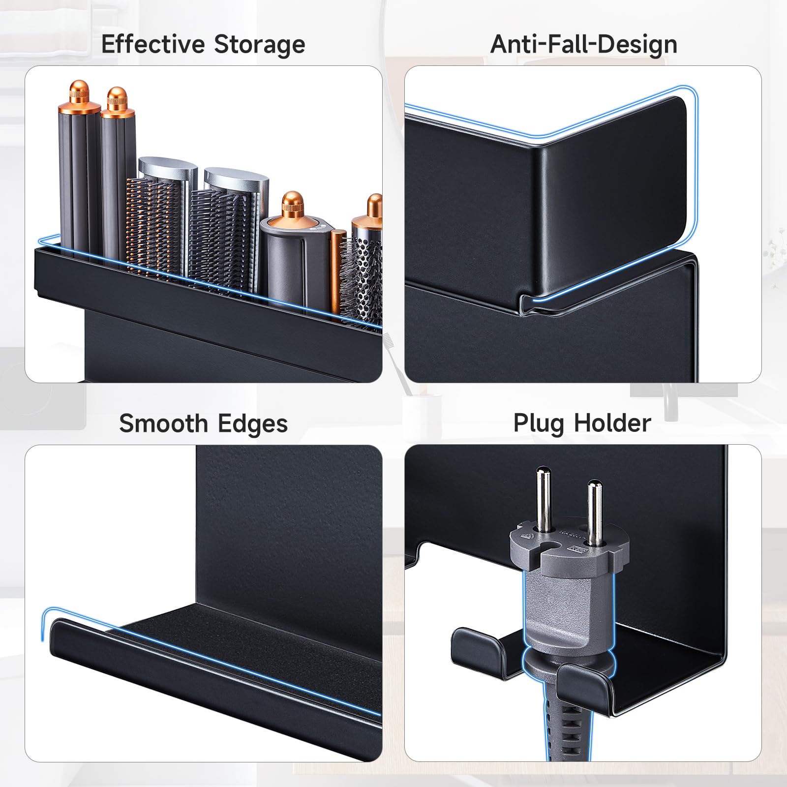 Oukimly bathroom metal hair tool organizer fits busy routines.