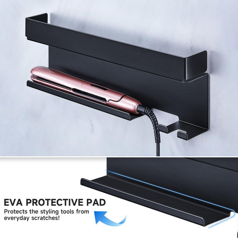 Oukimly curling iron holder with anti-scratch pad protects tools.