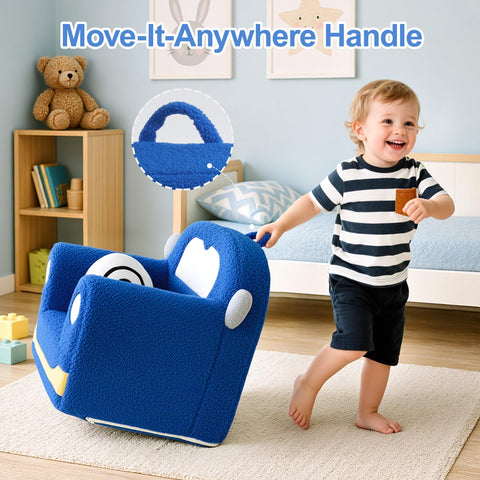 OUOZZZ Kids Chair steering-wheel-pillow supports pretend driving and cozy seating