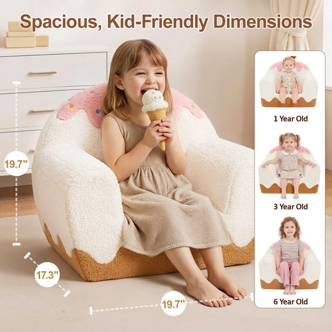 OUOZZZ Ice cream chair with carry handle, portable seating for kids.