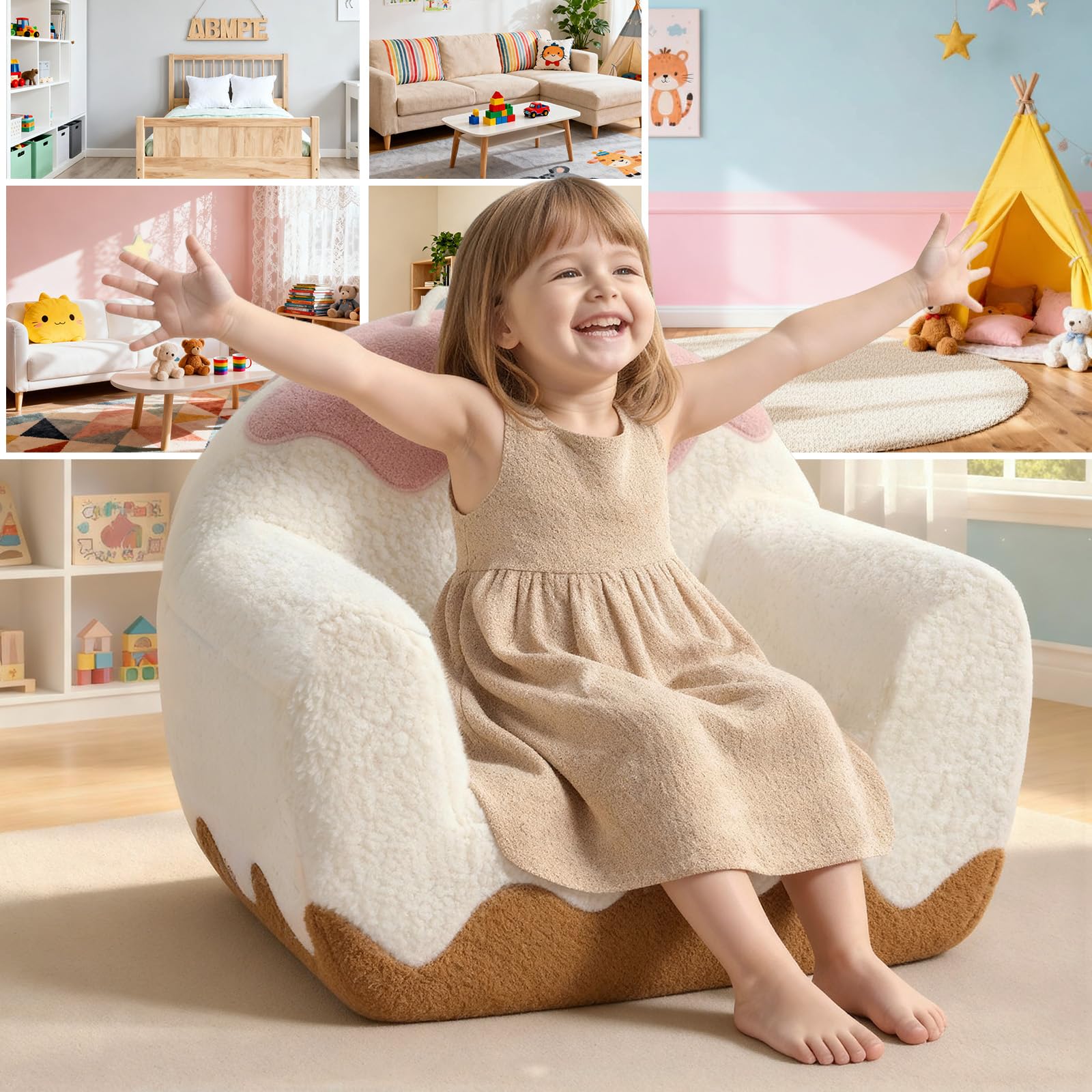OUOZZZ Lightweight chair for kids, easy transfer between rooms.