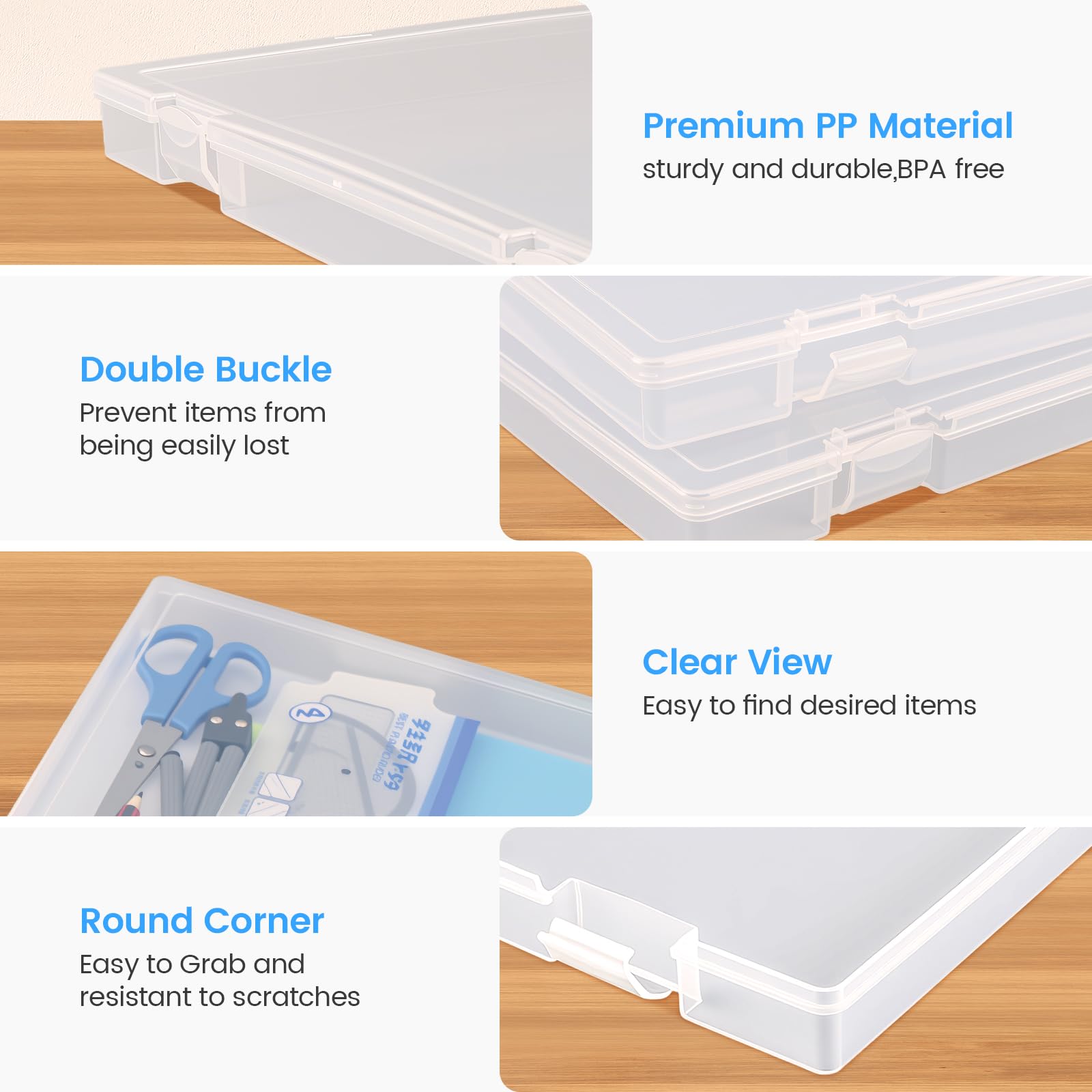 OUPSAUI transparent view for quick access and easy identification of contents.
