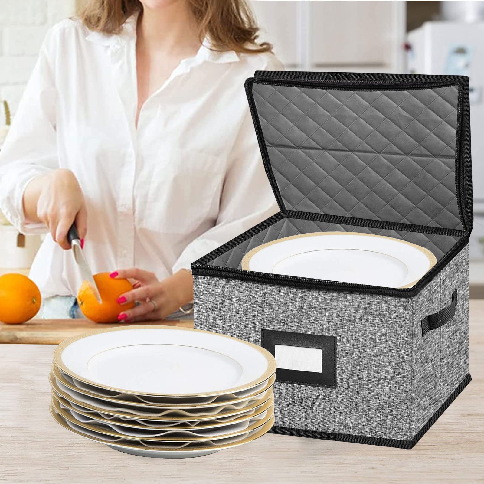 ouruer gray body with black edging for a clean storage look