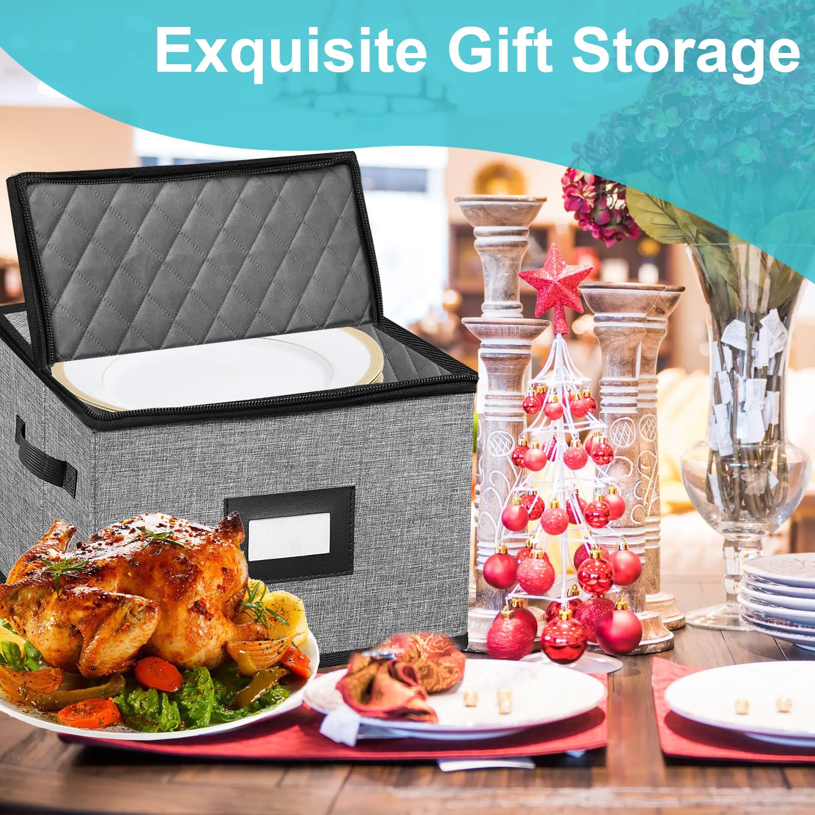 ouruer two-pack dish storage set for moving or storage