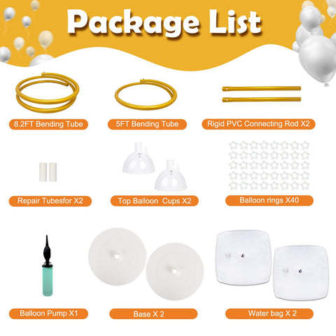 OurWarm balloon arch kit with soft tube poles supports flexible shape design.