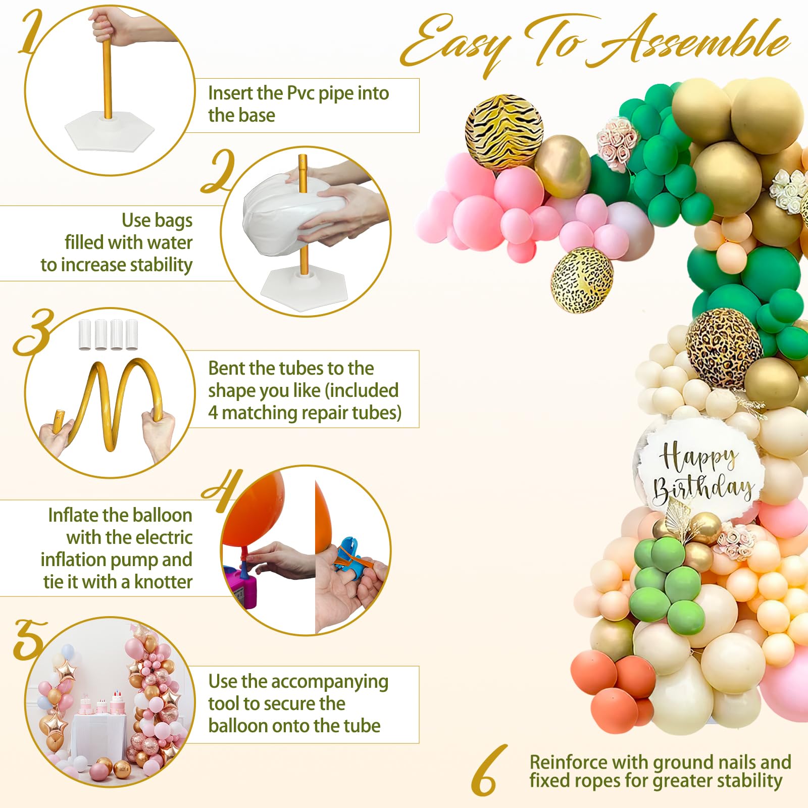 OurWarm balloon-clips-and-rings secure balloons for quick setups.