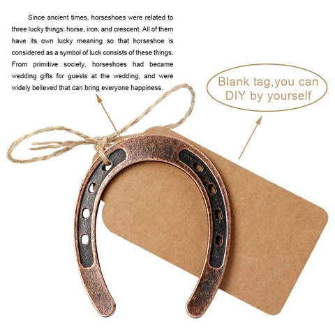OurWarm bronze-finish horseshoe decor close-up highlighting sturdy metal construction.