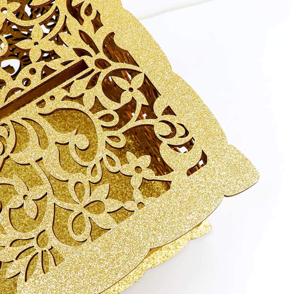 OurWarm card box on a rustic reception table complements wedding decor.
