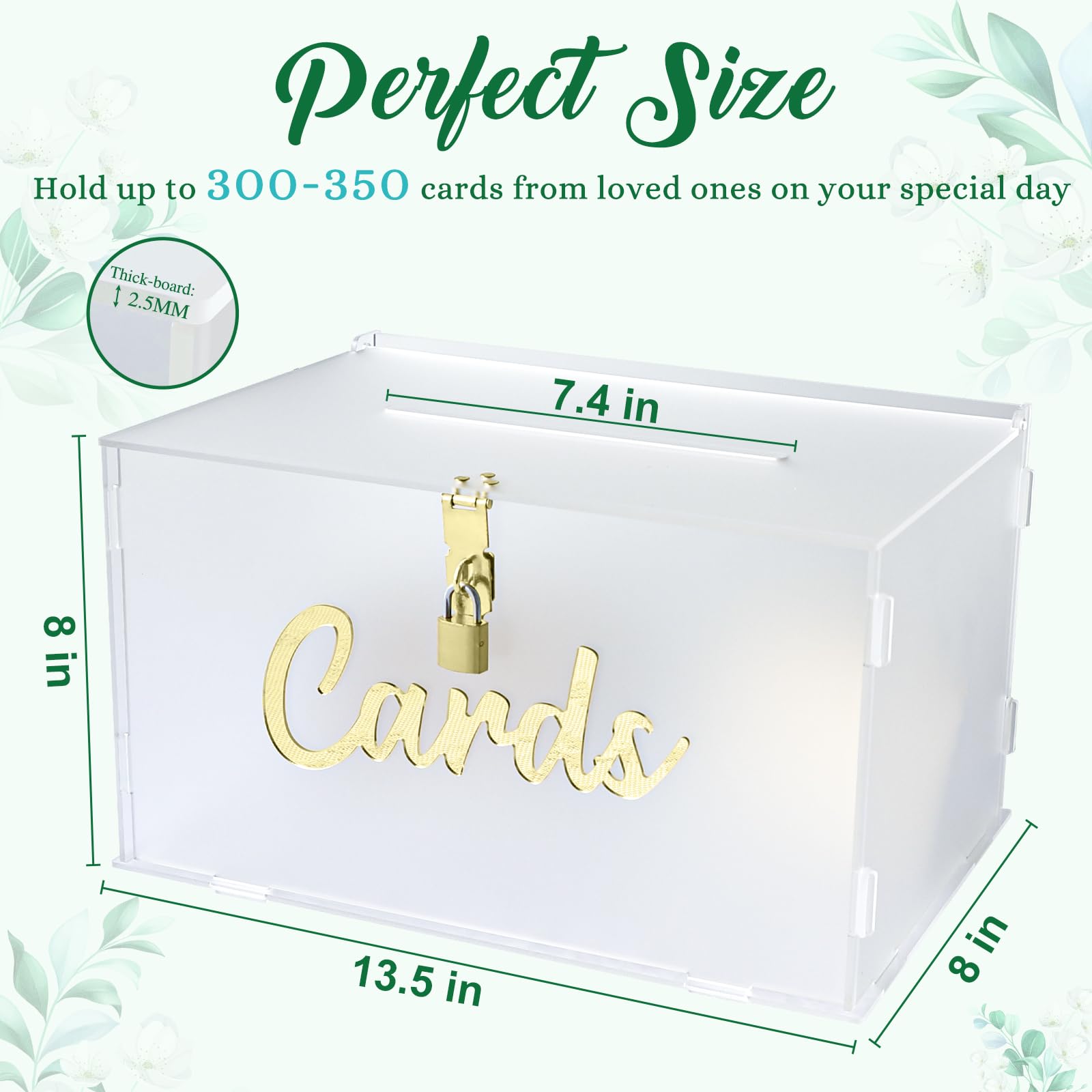 OurWarm frosted acrylic box with keys shows secure access during the reception.