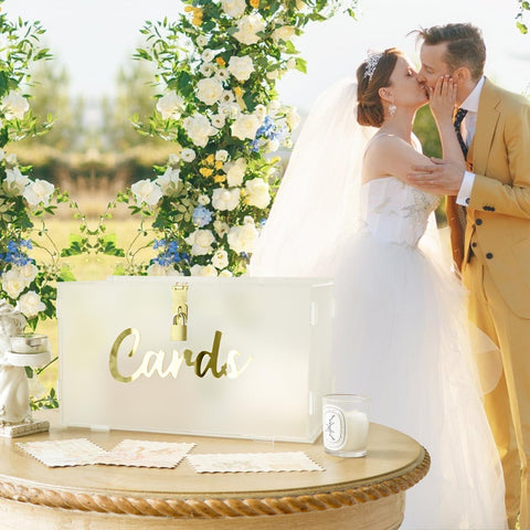 OurWarm frosted box with light string on delivers warm glow at the venue.