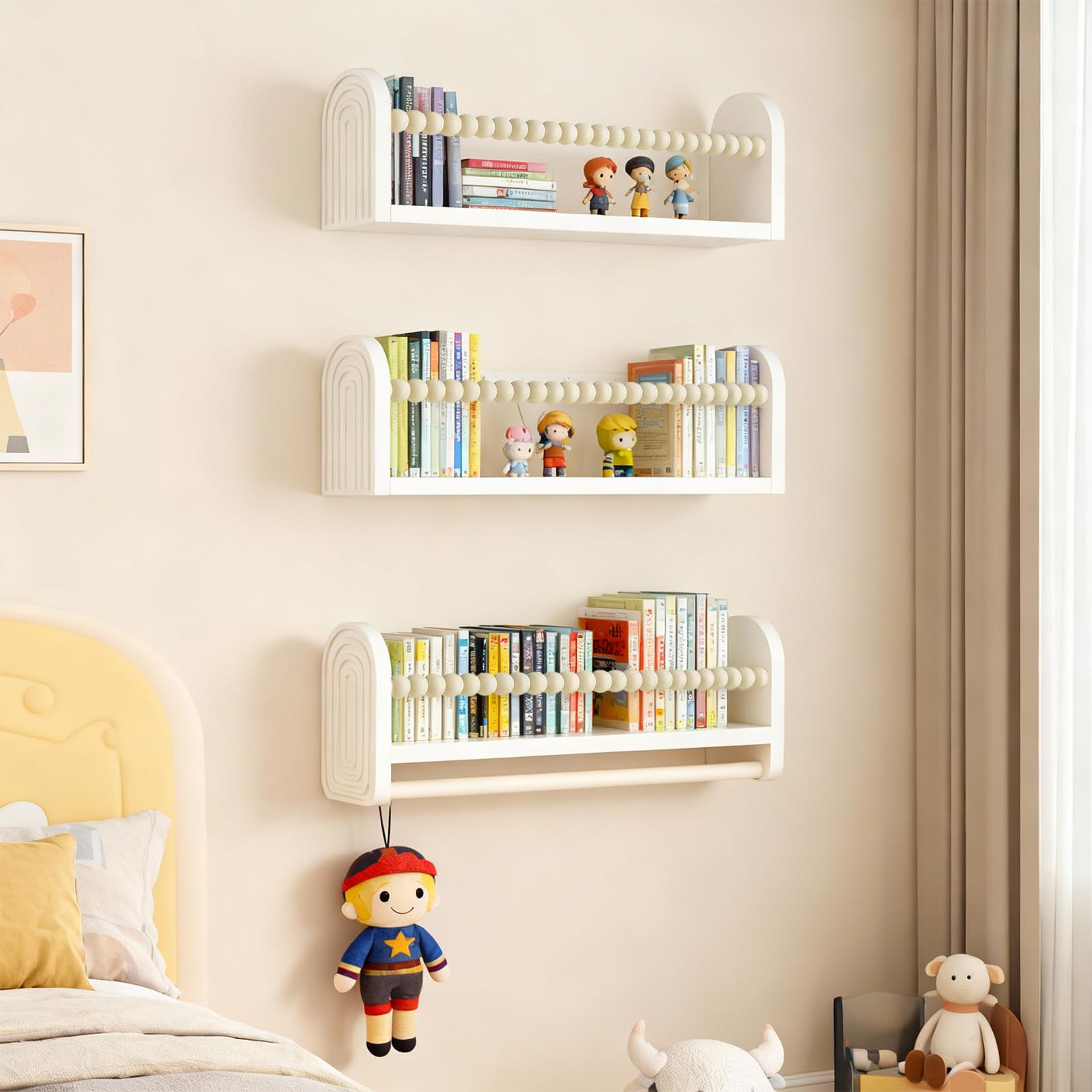 OurWarm hanging shelves hold up to 22 lbs securely.