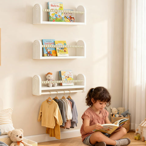 OurWarm safety-rounded edges shelves protect little ones.