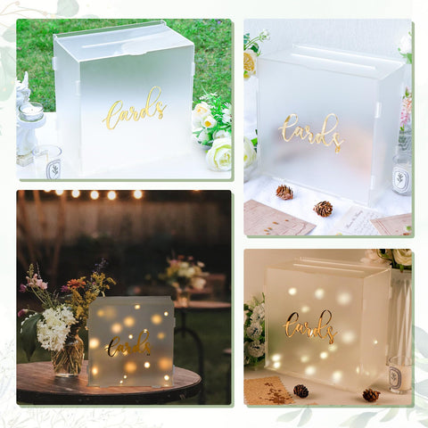 OurWarm acrylic card box suits weddings, bridal showers, and anniversaries.
