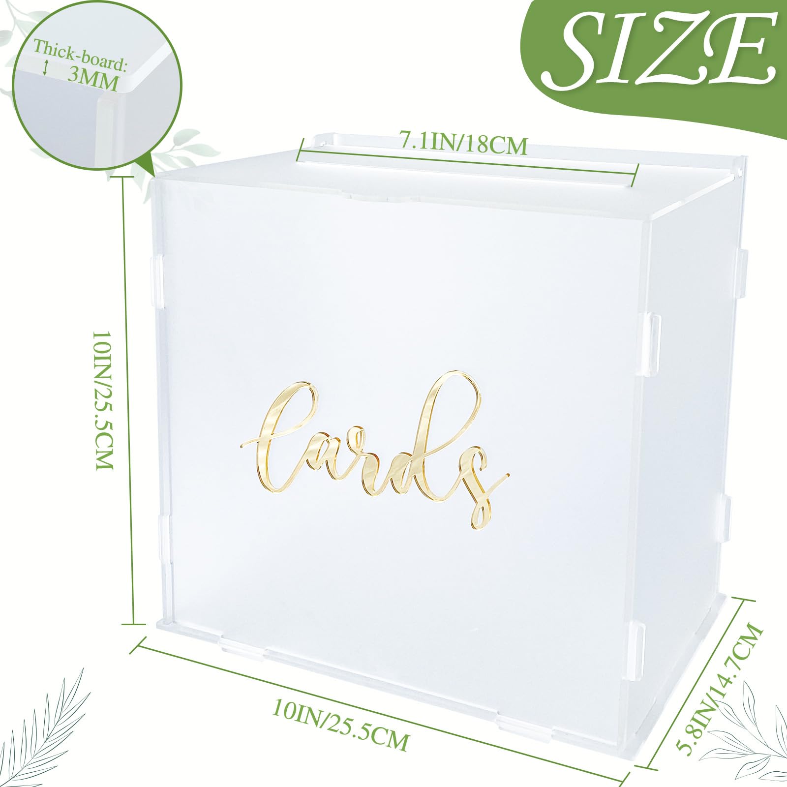 OurWarm wedding card box assembly guide for easy setup.