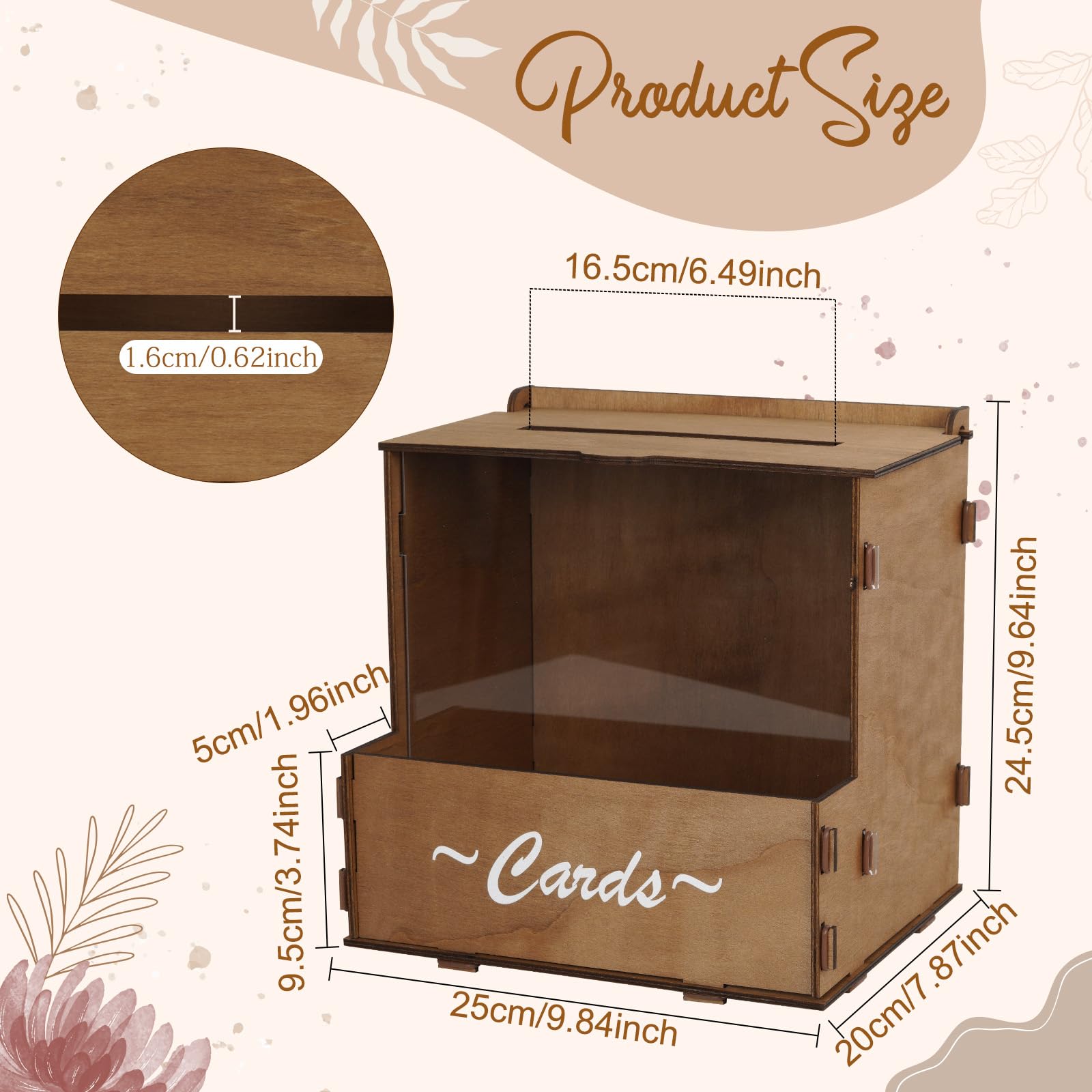 OurWarm card box showing top slot for easy card insertion