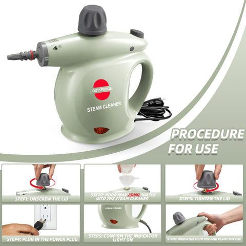 Outspurge steam cleaner safe for family spaces.