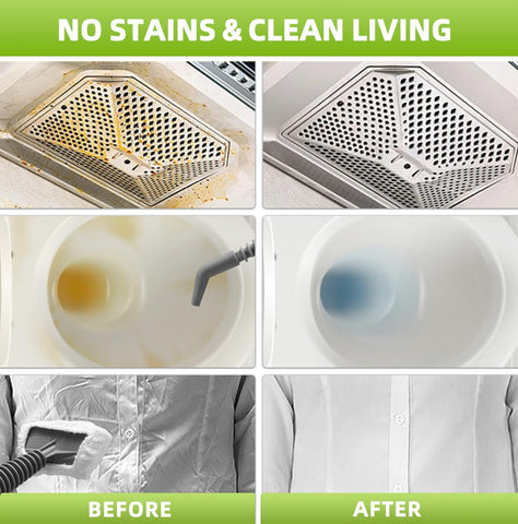 Outspurge steam cleaner kitchen cleaning showing grease removal.