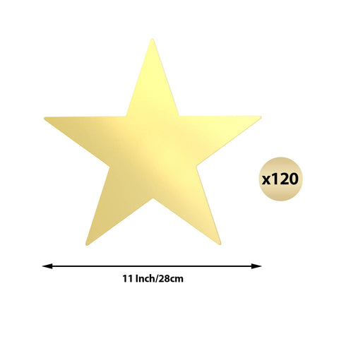 Outus double-printed gold stars add sparkle for walls and banners.