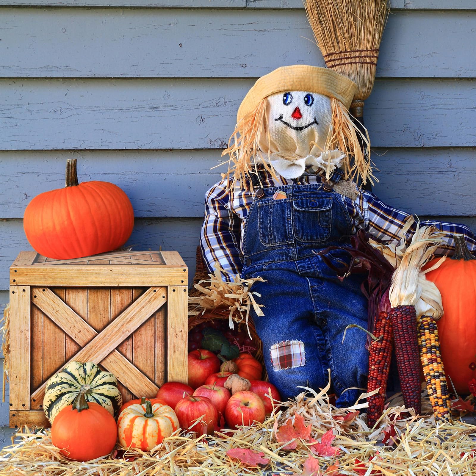 Outus hay bales boxes photo booth prop for playful western portraits.