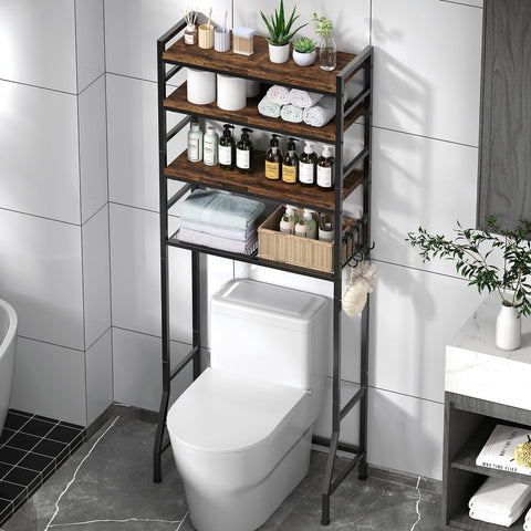 OUTWOLF over-the-toilet storage rack assembly for quick setup and organized bathroom space.