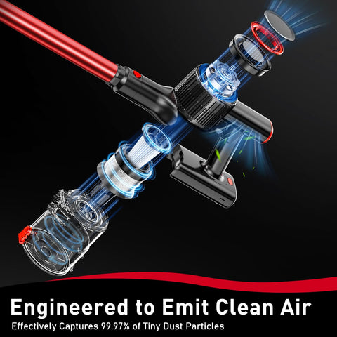 OUYFHK 8-in-1 attachments expand cleaning versatility.
