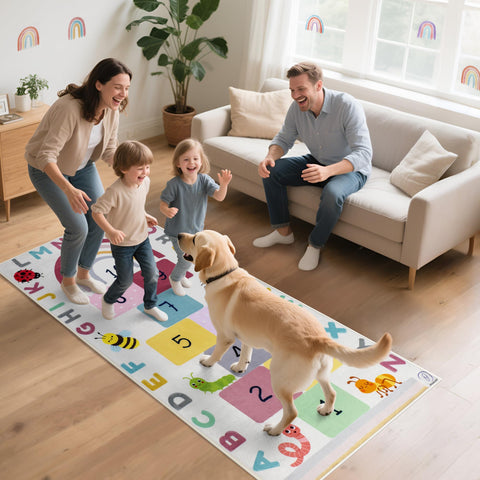 OVALLEY hopscotch rug soft materials comfortable surface for kids