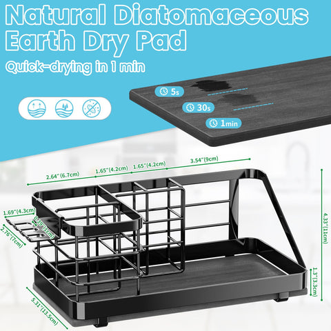 OVICAR countertop and wall-mount bathroom organizer for neat storage