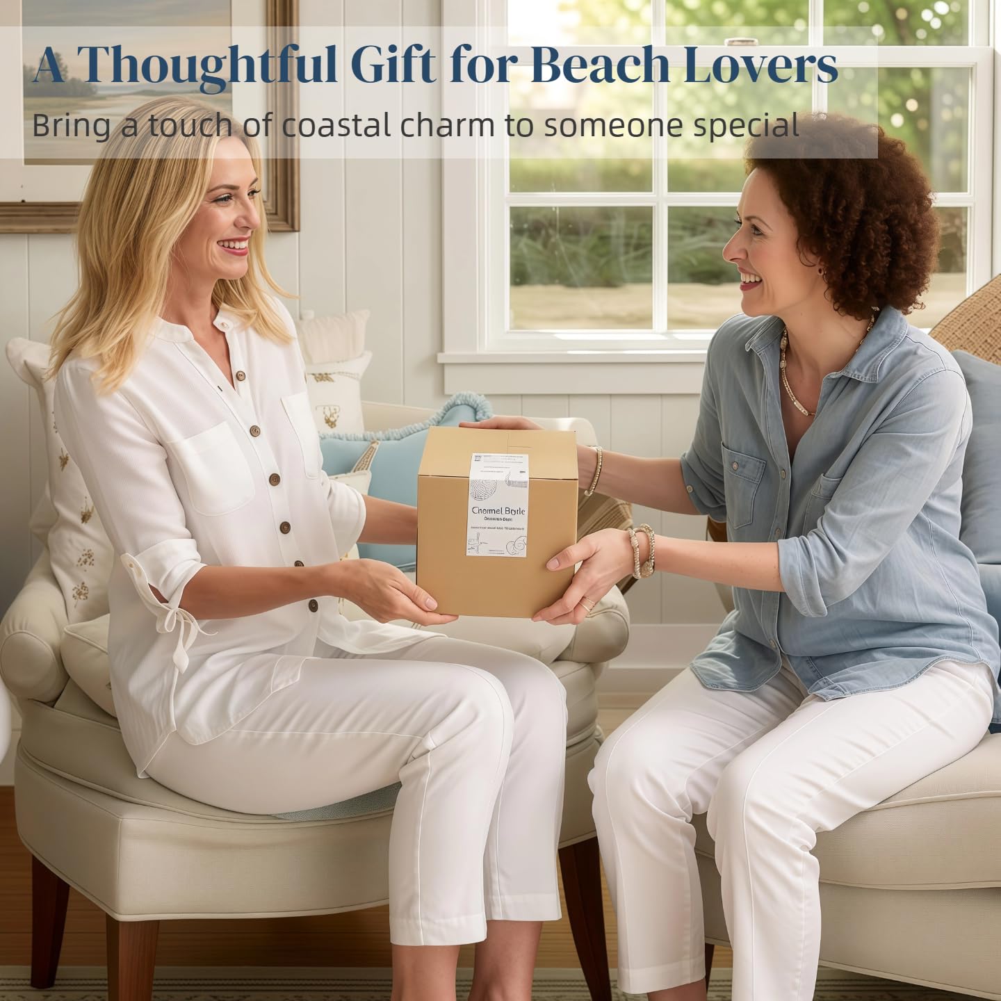 Ovimyne retro tissue cover complements beach house decor in bedrooms and baths.