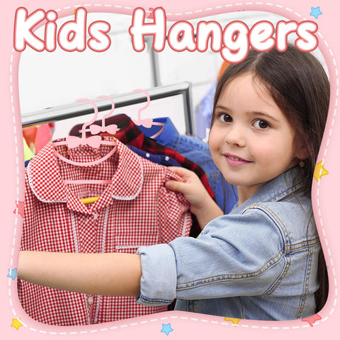 Ovveroche nursery setup with pink hangers keeping outfits tidy