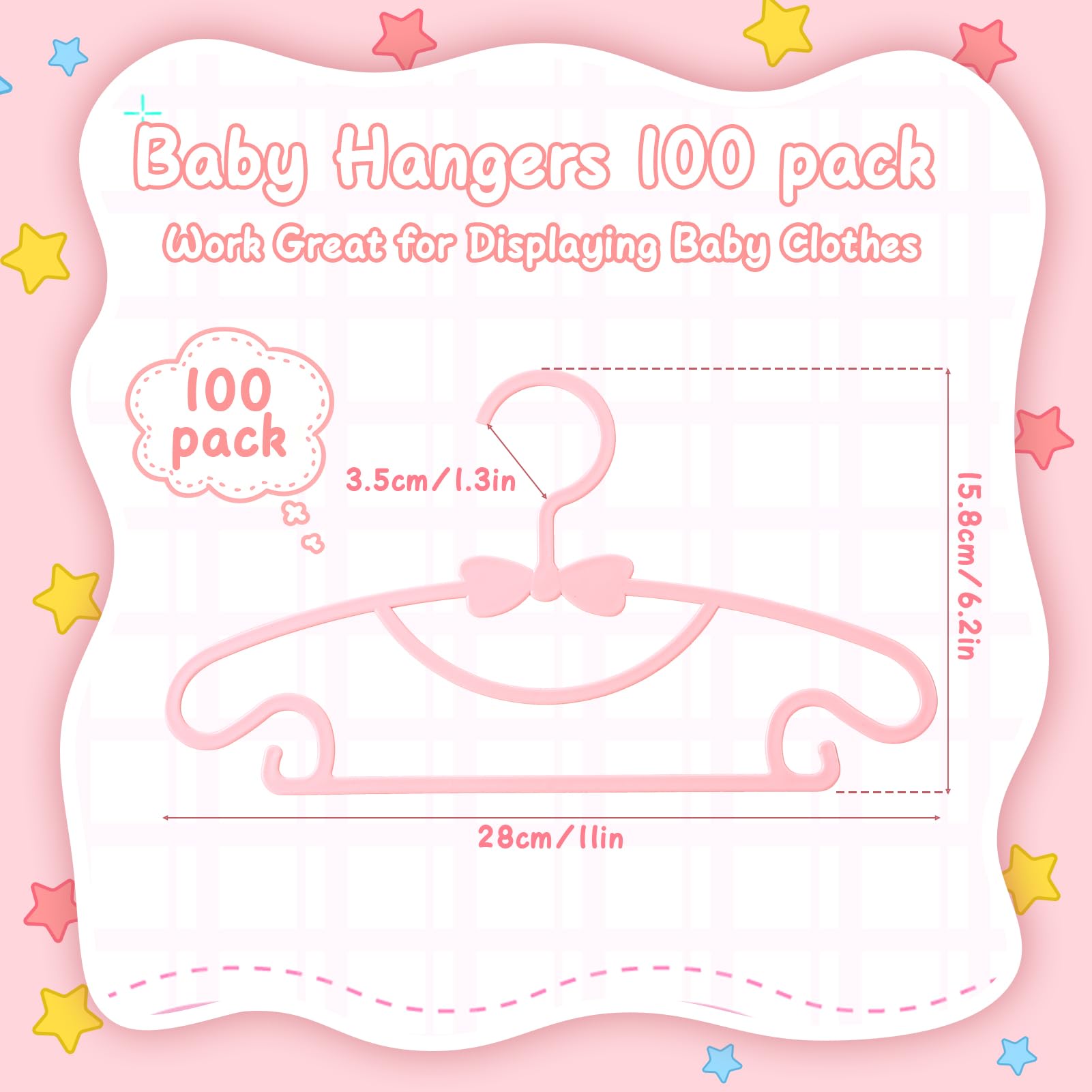 Ovveroche pink baby hanger highlighting ultra-thin profile for space-saving