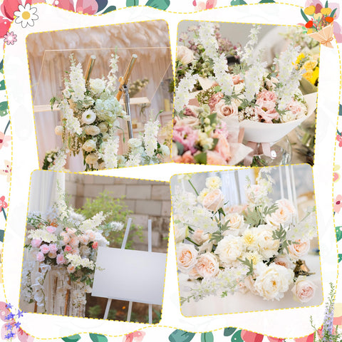 Flexible, bendable Ovveroche stems for easy height customization in vases.