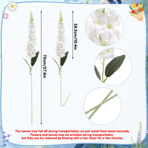 Ovveroche Delphinium home decor collection silk flowers year-round elegance