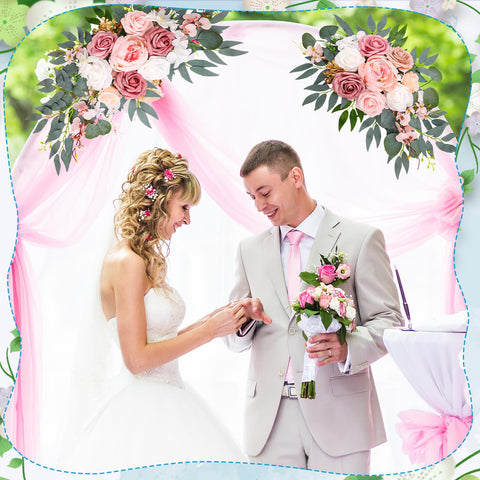 Ovveroche floral swag sizes provide ample coverage for arch