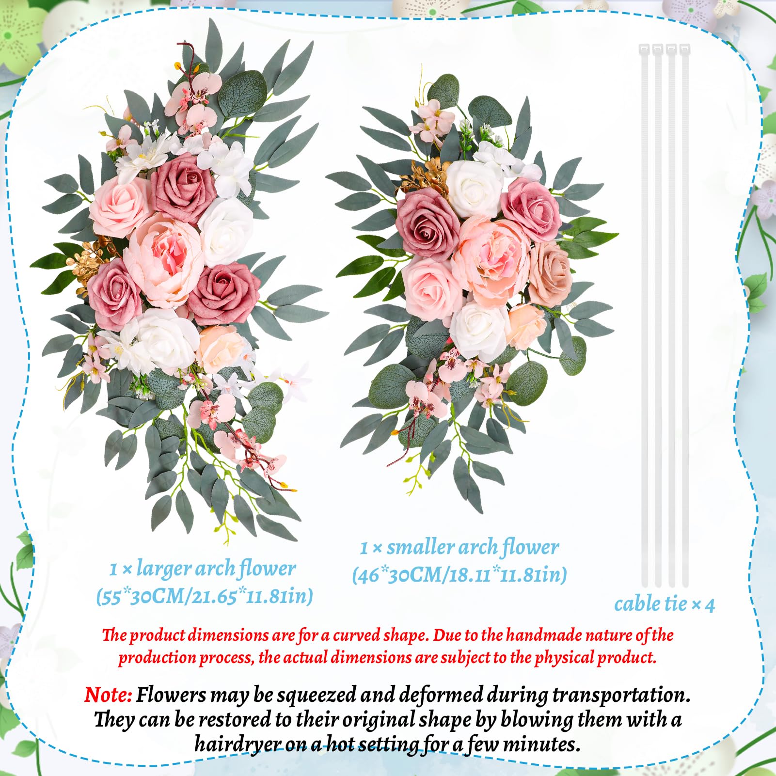 Ovveroche lightweight garland drapes easily without tools
