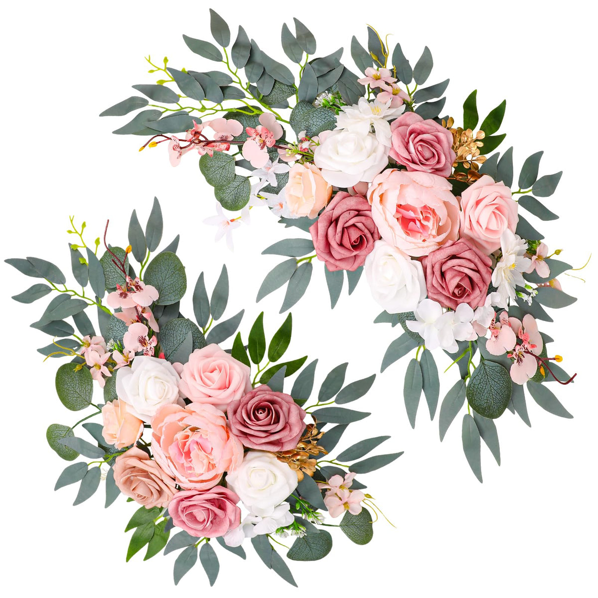 Ovveroche wedding arch artificial flowers swag for quick backdrop setup