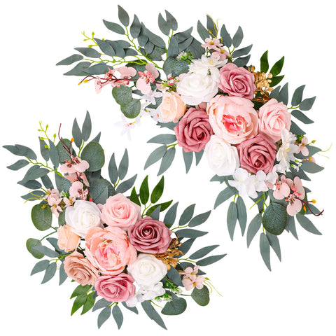 Ovveroche wedding arch artificial flowers swag for quick backdrop setup