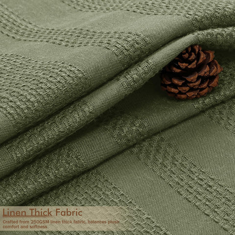 OVZME Sage Green Shower Curtain tassel detail adds boho charm