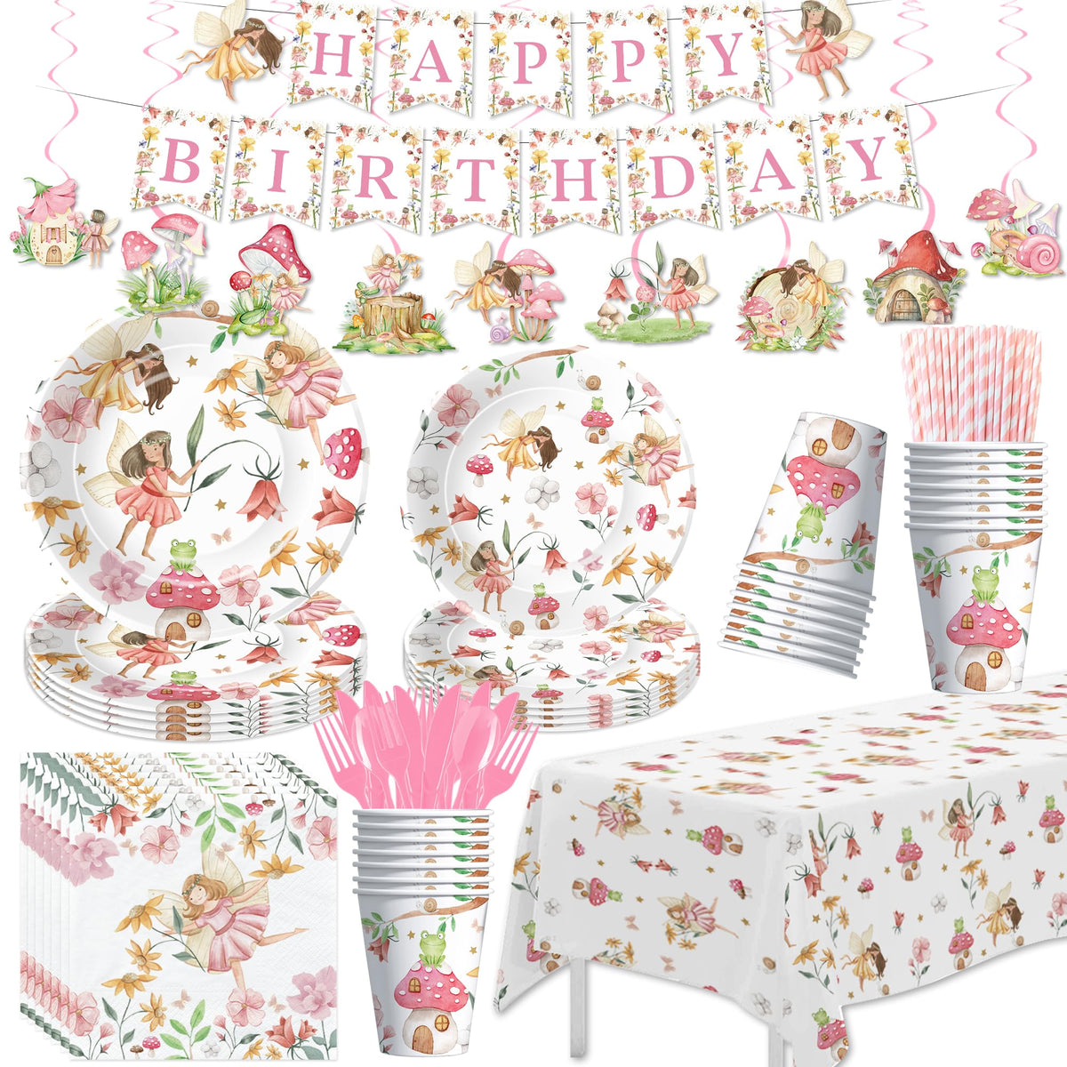 Owelleny fairy banner adds a magical touch to your party backdrop.
