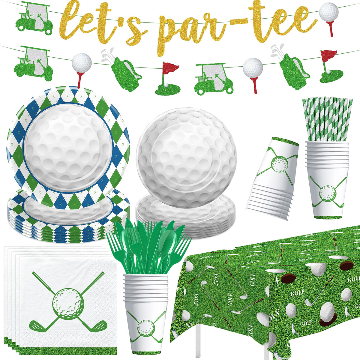 Owelleny golf par tee banner brightens golf theme parties