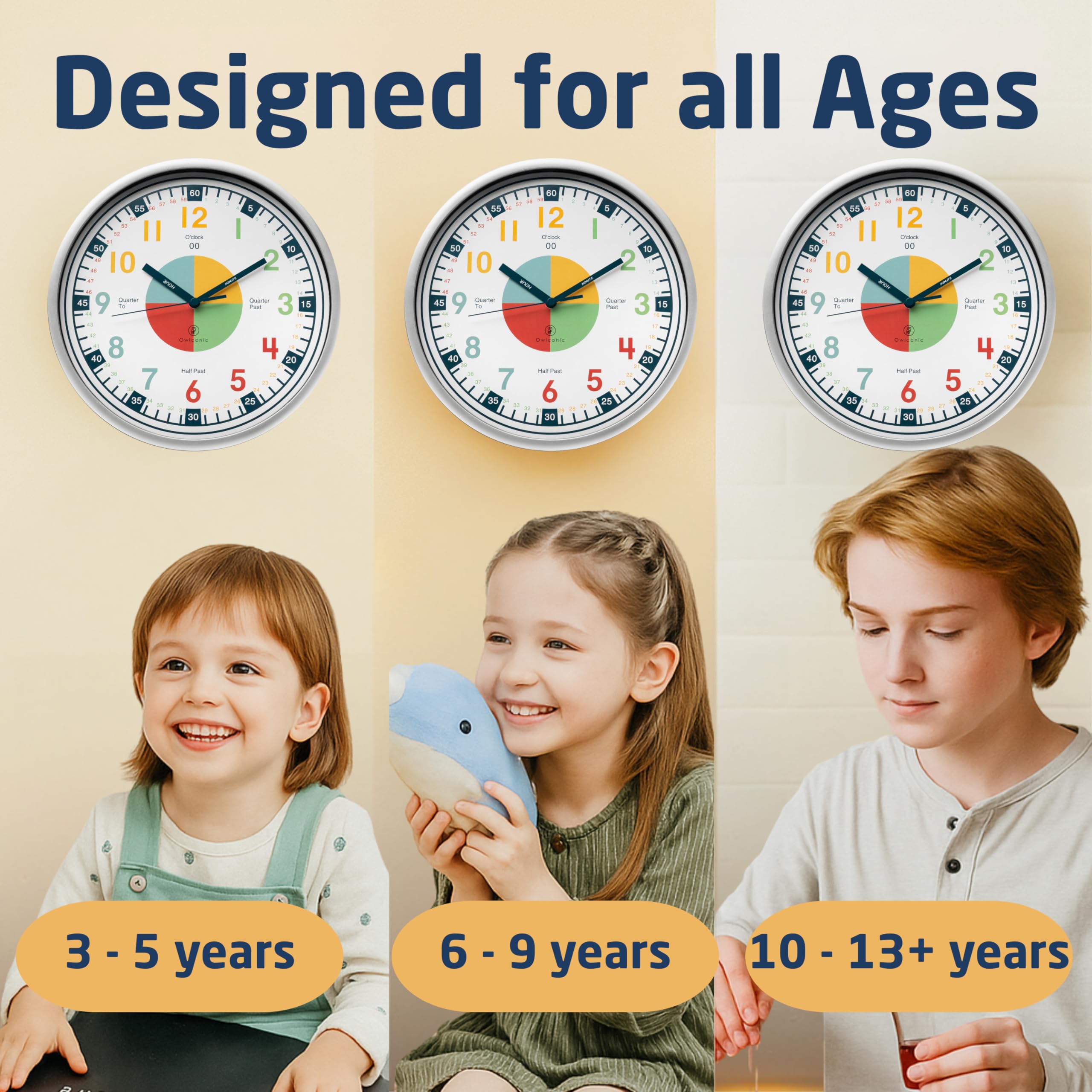 OWLCONIC Clock in bedroom or homeschool setup for daily practice.