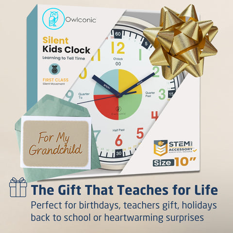 OWLCONIC Clock suitable for beginners to school-ready in classrooms.