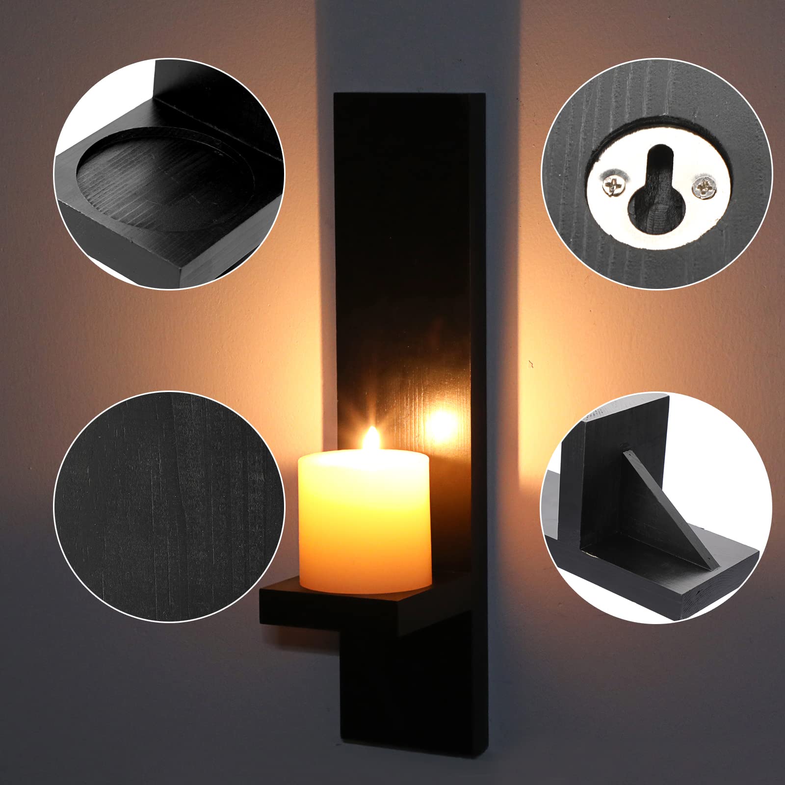 Multifunctional candle tray wall decor suitable for small plants.